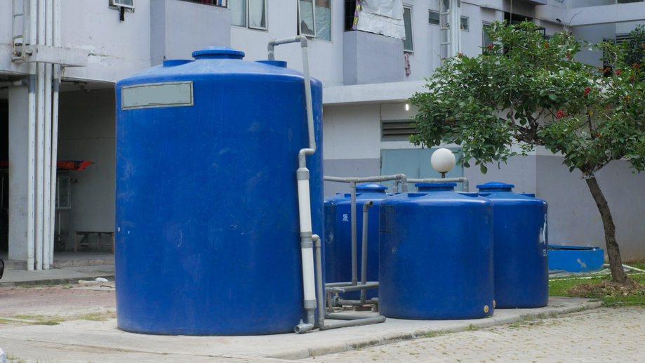 Blue Water Tank